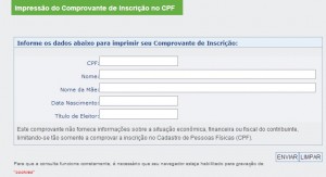 Imprimir CPF mais de 90 dias